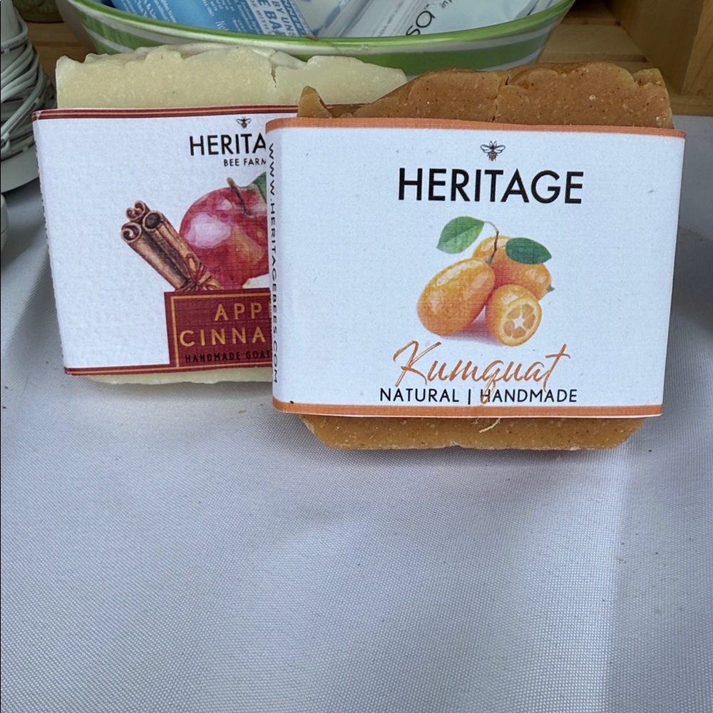 Set of Heritage Kumquat Handmade Soaps - Kumquat and Apple Cinnamon